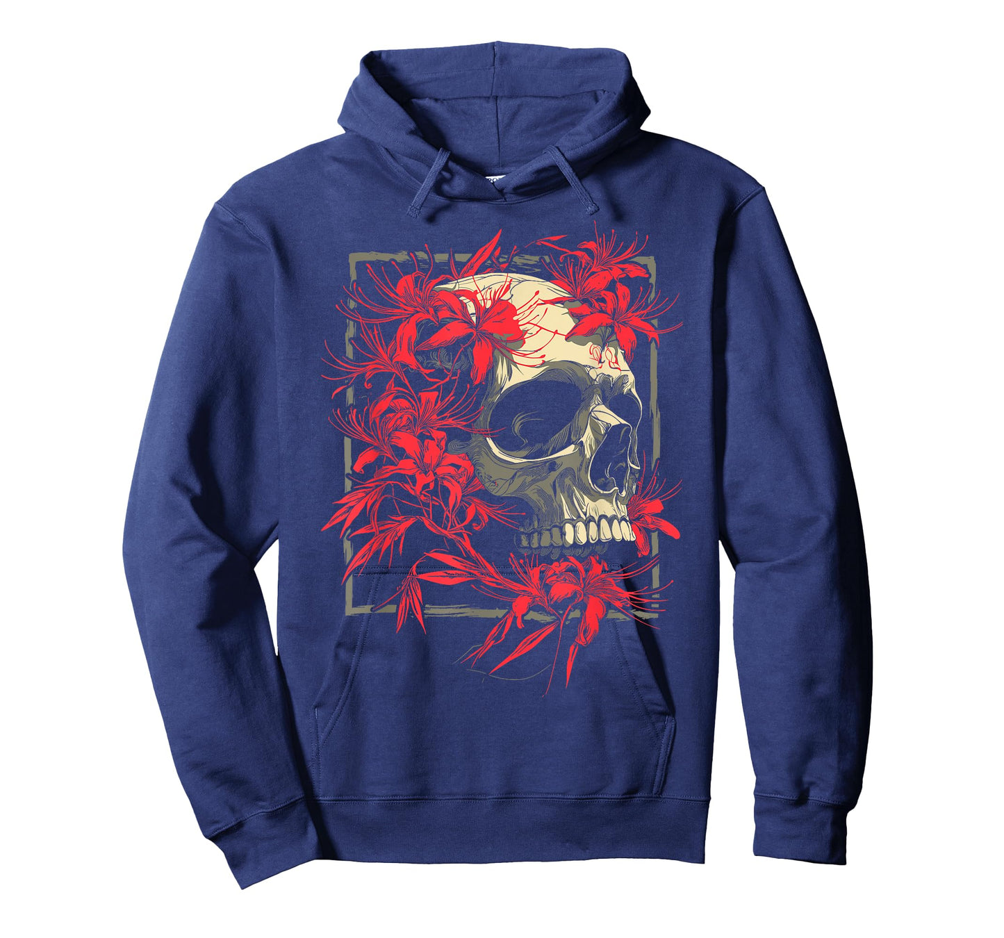 Red Spider Lily Flower Skull Skeleton Japanese Anime Otaku T-Shirt
