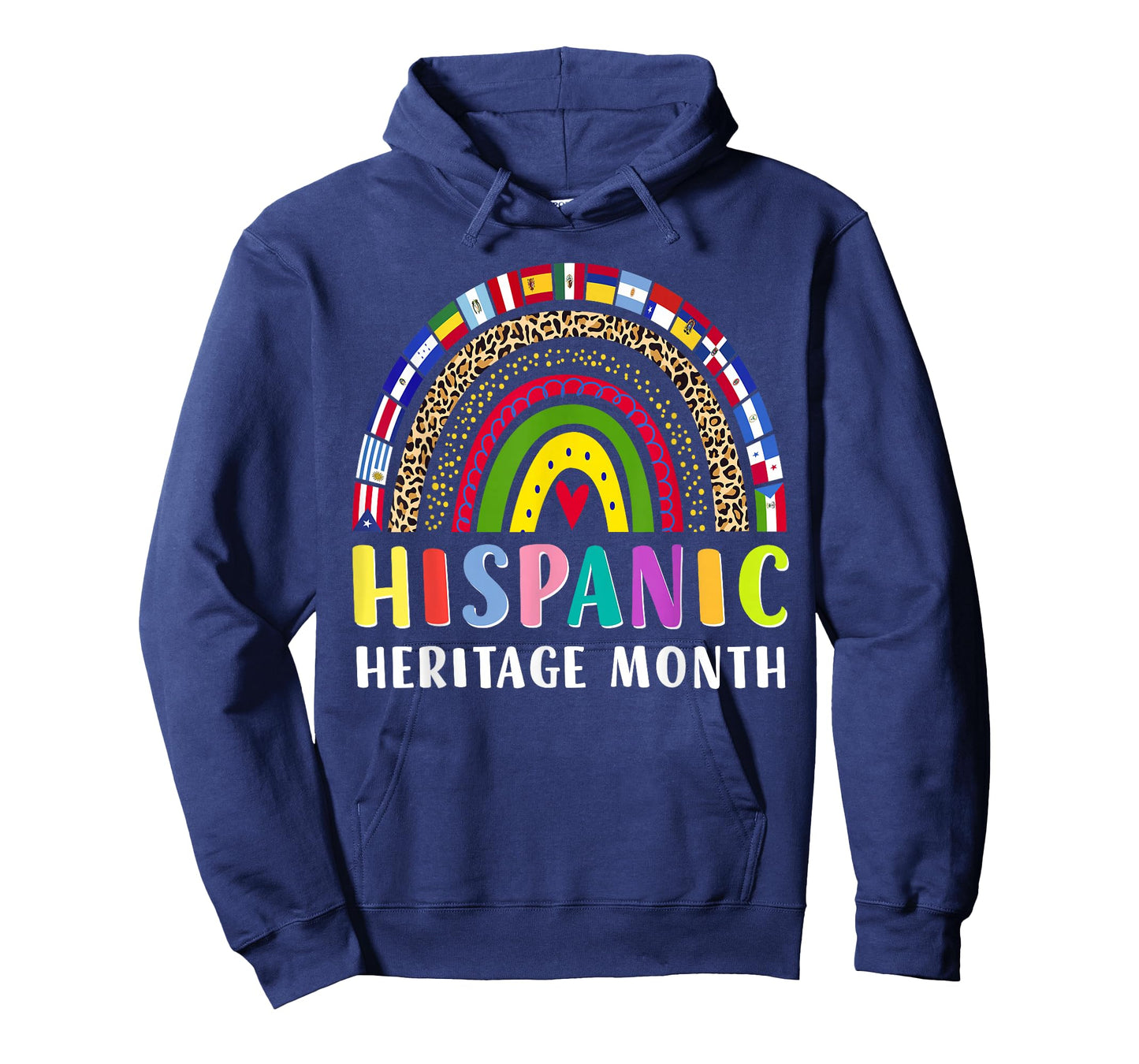 Hispanic Heritage Month Rainbow Latino Countries Flags T-Shirt