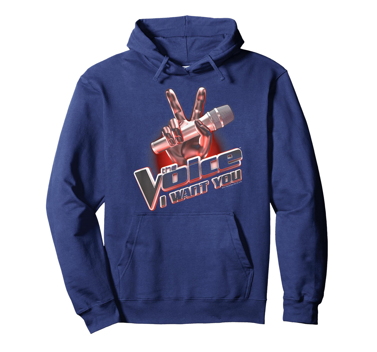 Warner Bros. The Voice Logo T-Shirt - Unisex-Adults & Kids - Black - Short Sleeve - Small - Crew Neck - Collarless - Modern - Music Theme - Licensed Logo - 100% Cotton/Polyester Blend