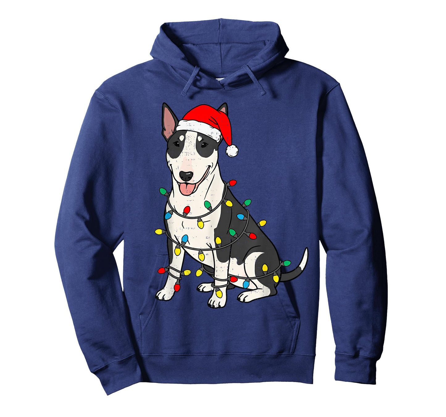 Bull Terrier Dog Christmas Lights Santa Xmas Pet Dog Lover T-Shirt