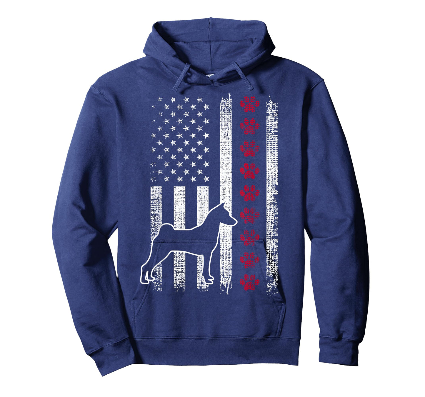 Vintage Retro USA Patriotic American Flag Basenji T-Shirt