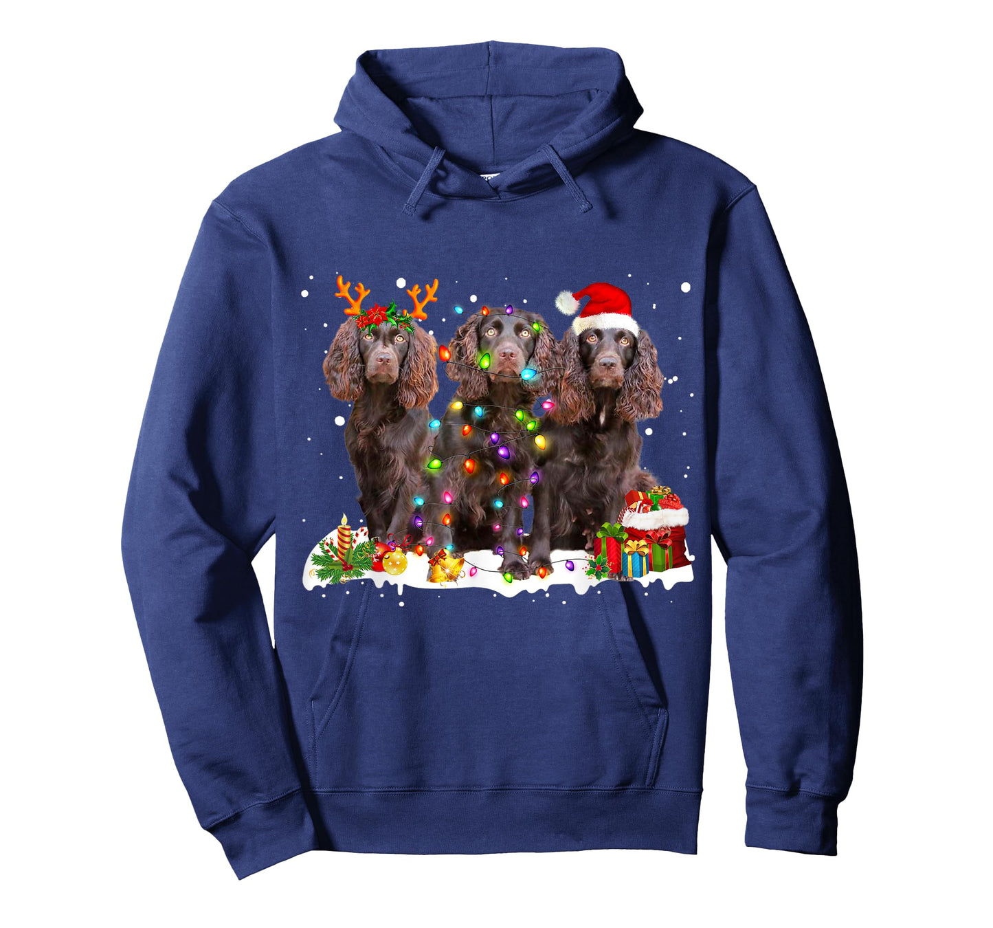 Santa Boykin Spaniel Dog Gorgeous Reindeer Christmas Pajama T-Shirt