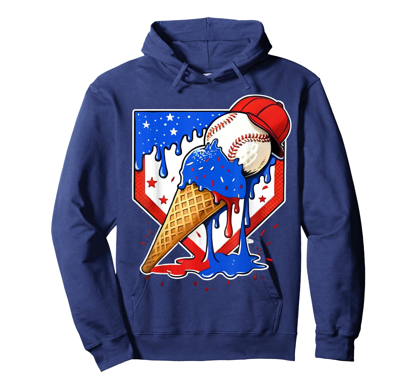 Baseball Drip Boys Home Plate Ice Cream Respect The Drip T-Shirt
