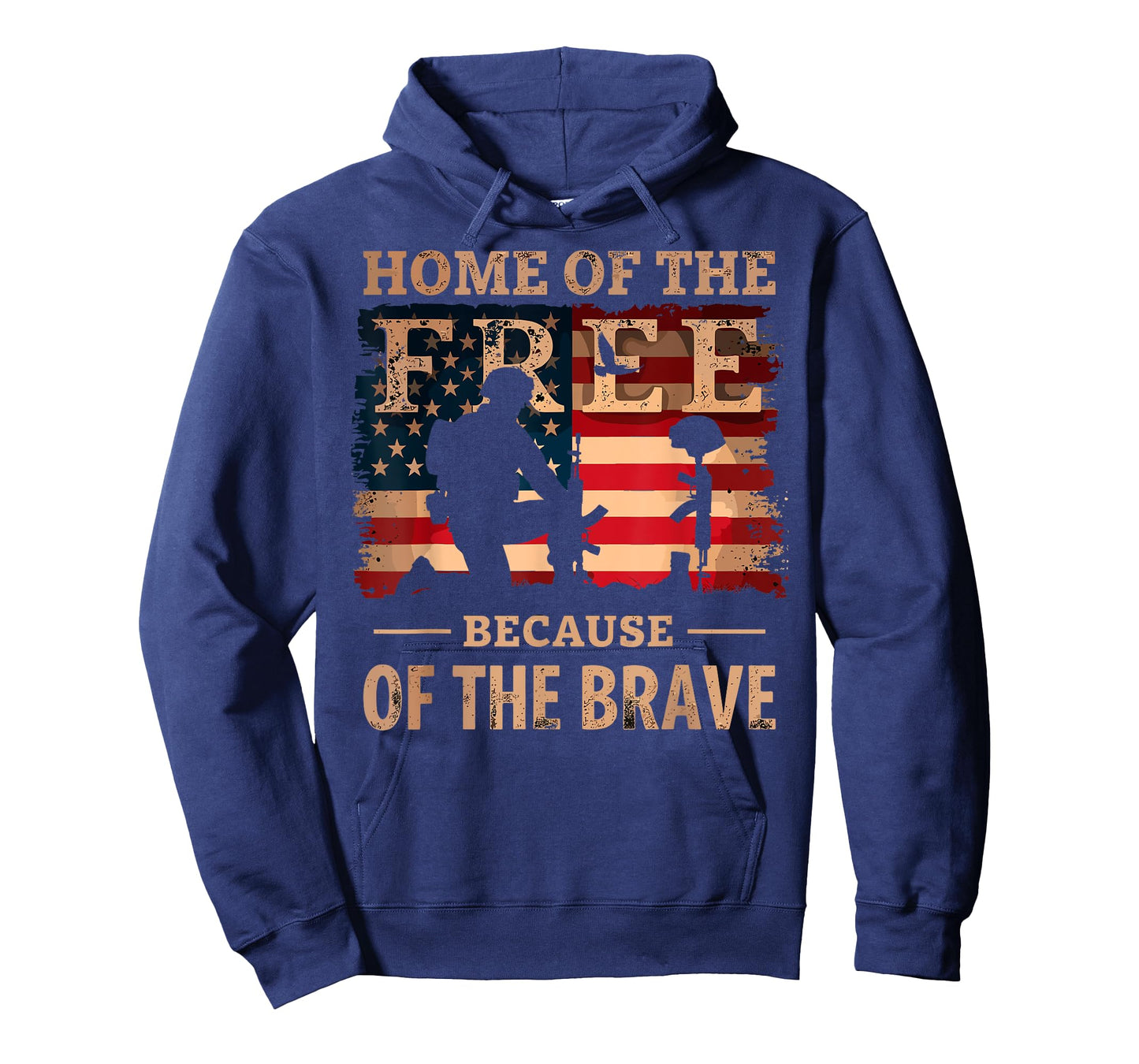 Home of a Free Because of The Brave US Flag Patriotic Proud T-Shirt