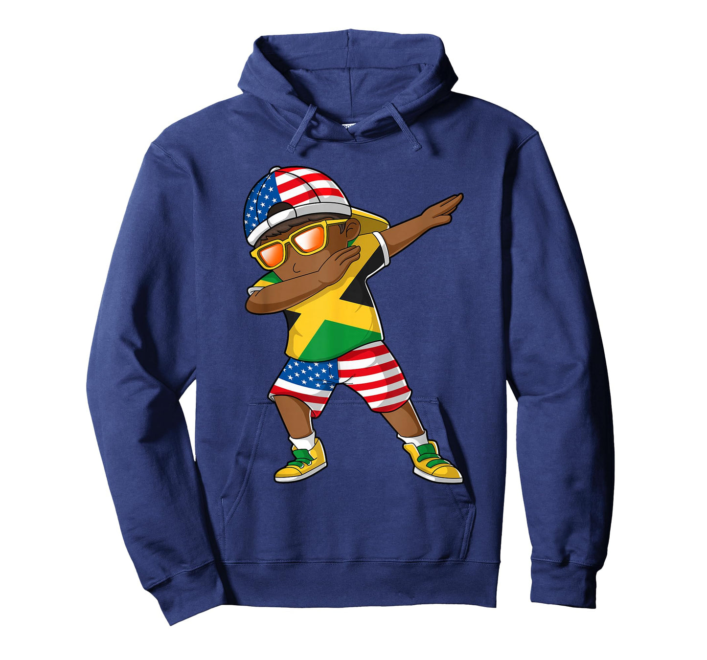 Half American Half Jamaican Boy Kid Jamaica Flag Patriotic T-Shirt