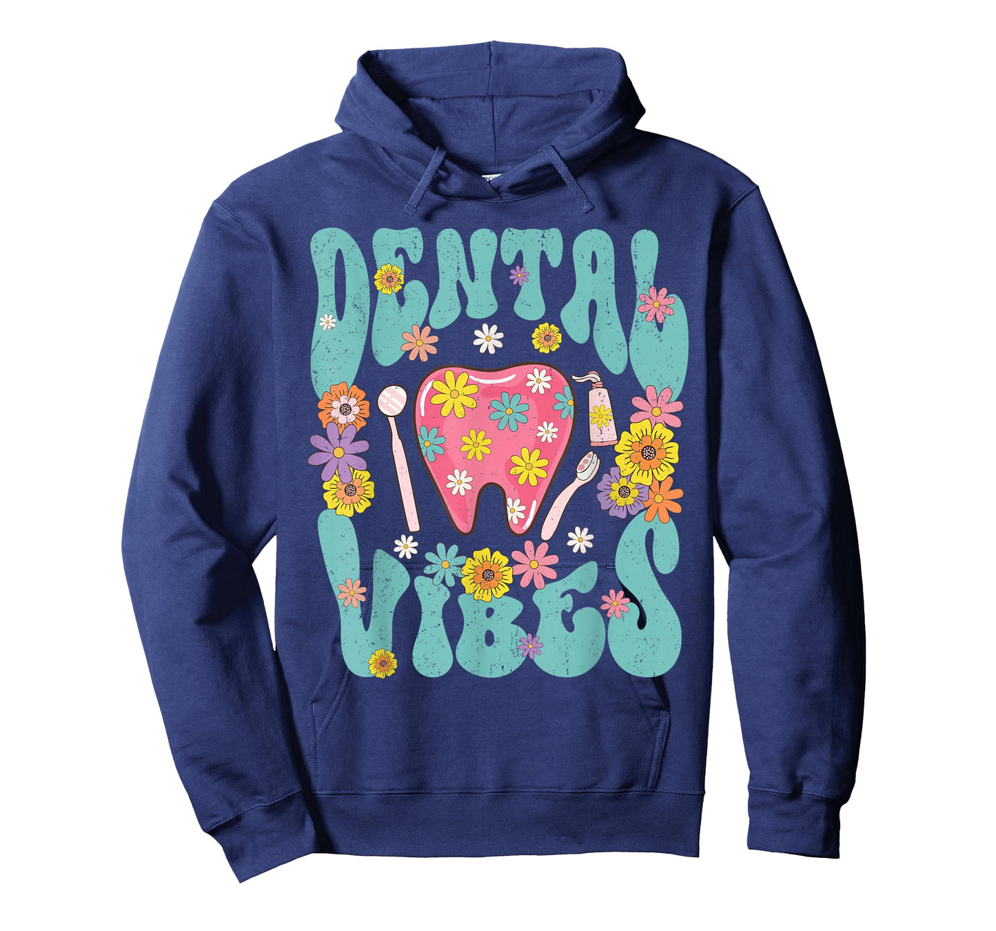 Retro Groovy Dental Vibe Hygienist Dentist Assistant Hygiene T-Shirt