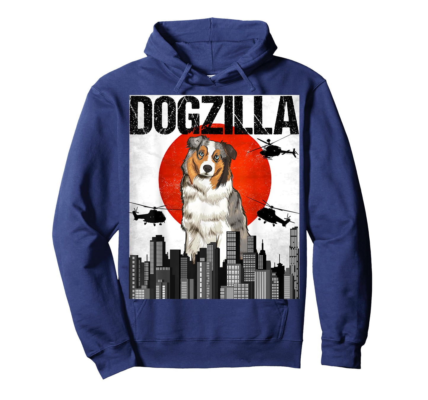 Chienzilla Dogzilla Japanese Australian Shepherd Dog Men Women T-Shirt