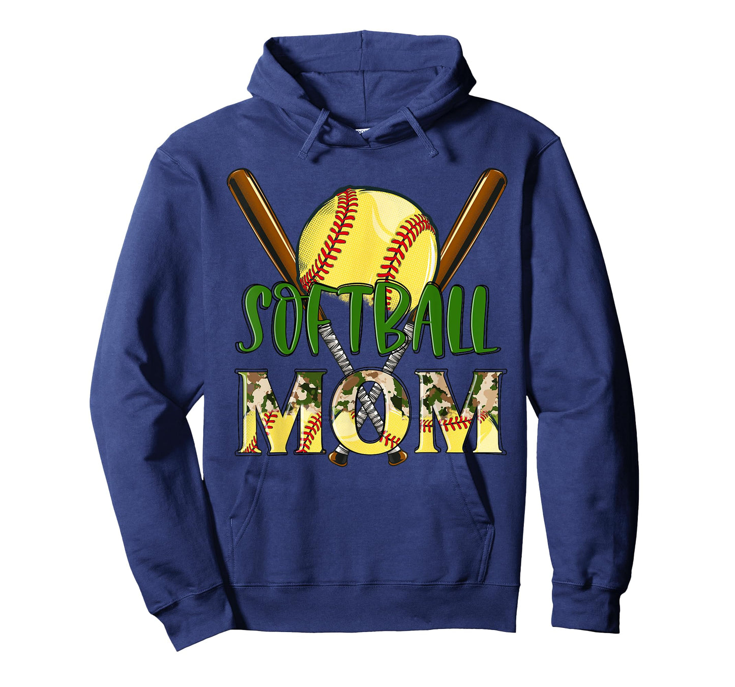 Softball Mom Proud Sports Mama Mothers Day Cheering Game Day T-Shirt