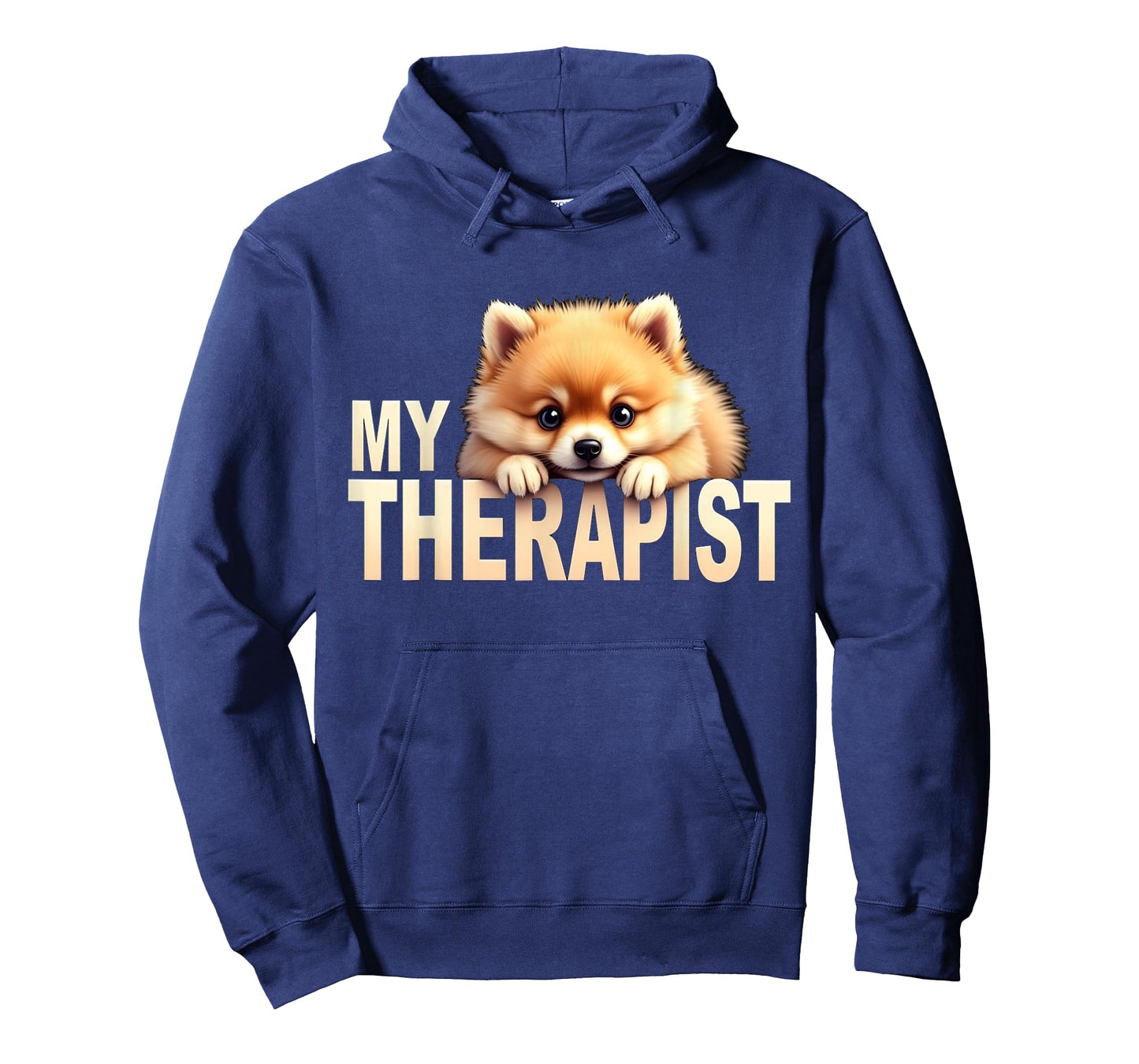 Funny Pom Puppy My Therapist Pomeranian Dog T-Shirt