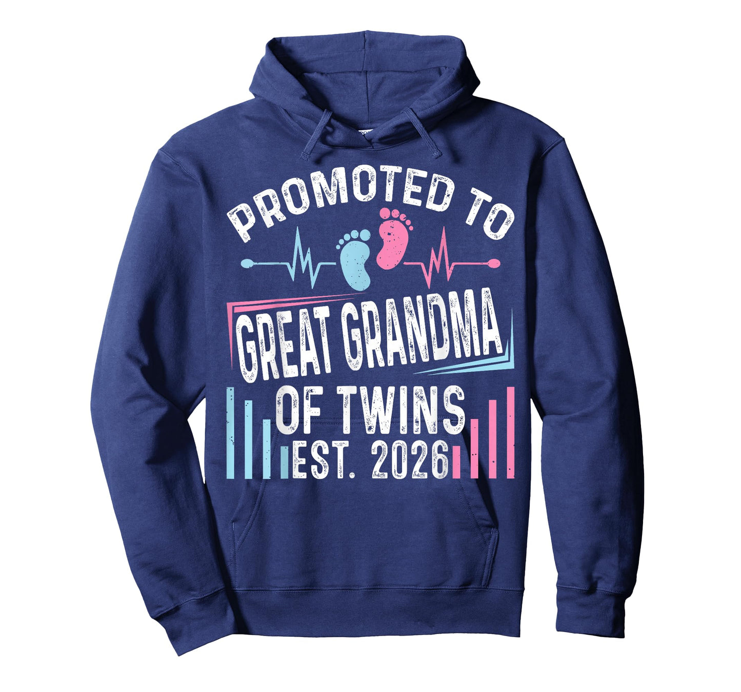 Promoted to Great Grandma of Twins Est 2026 Baby Shower T-Shirt