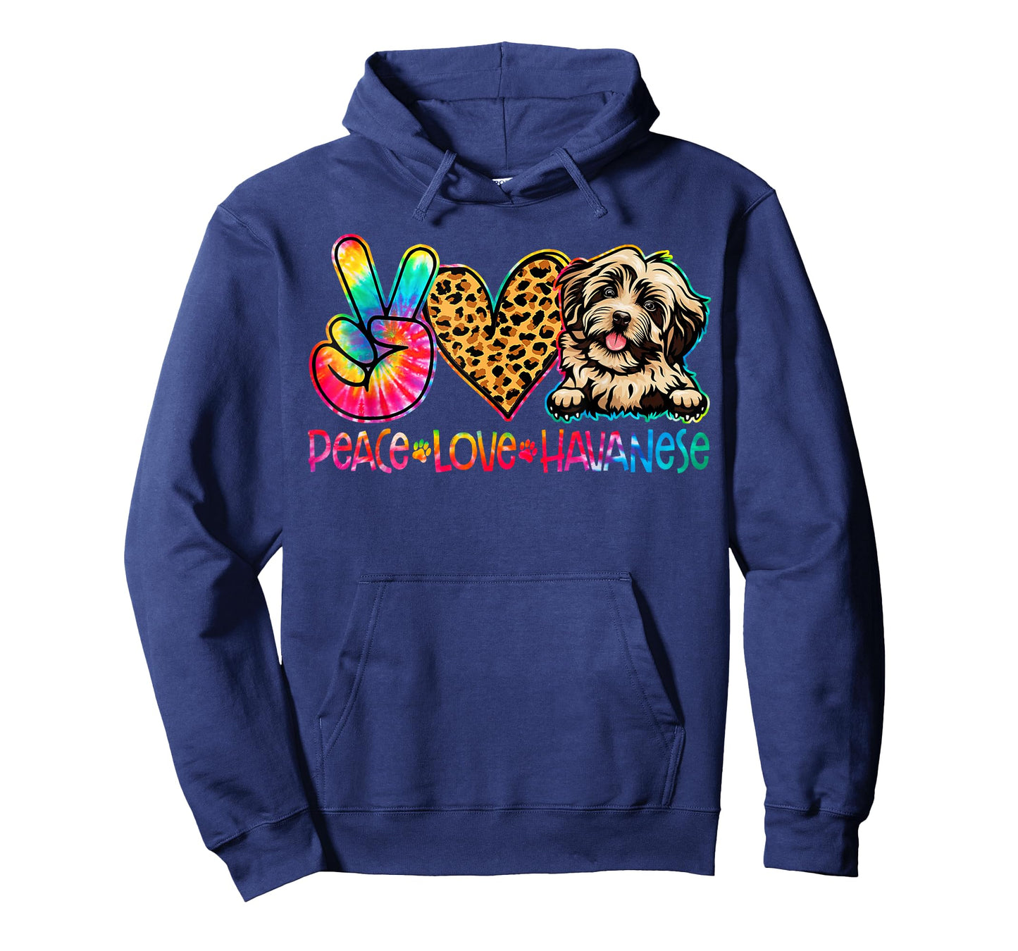 Peace Love Havanese Tie Dye Dog Lover T-Shirt