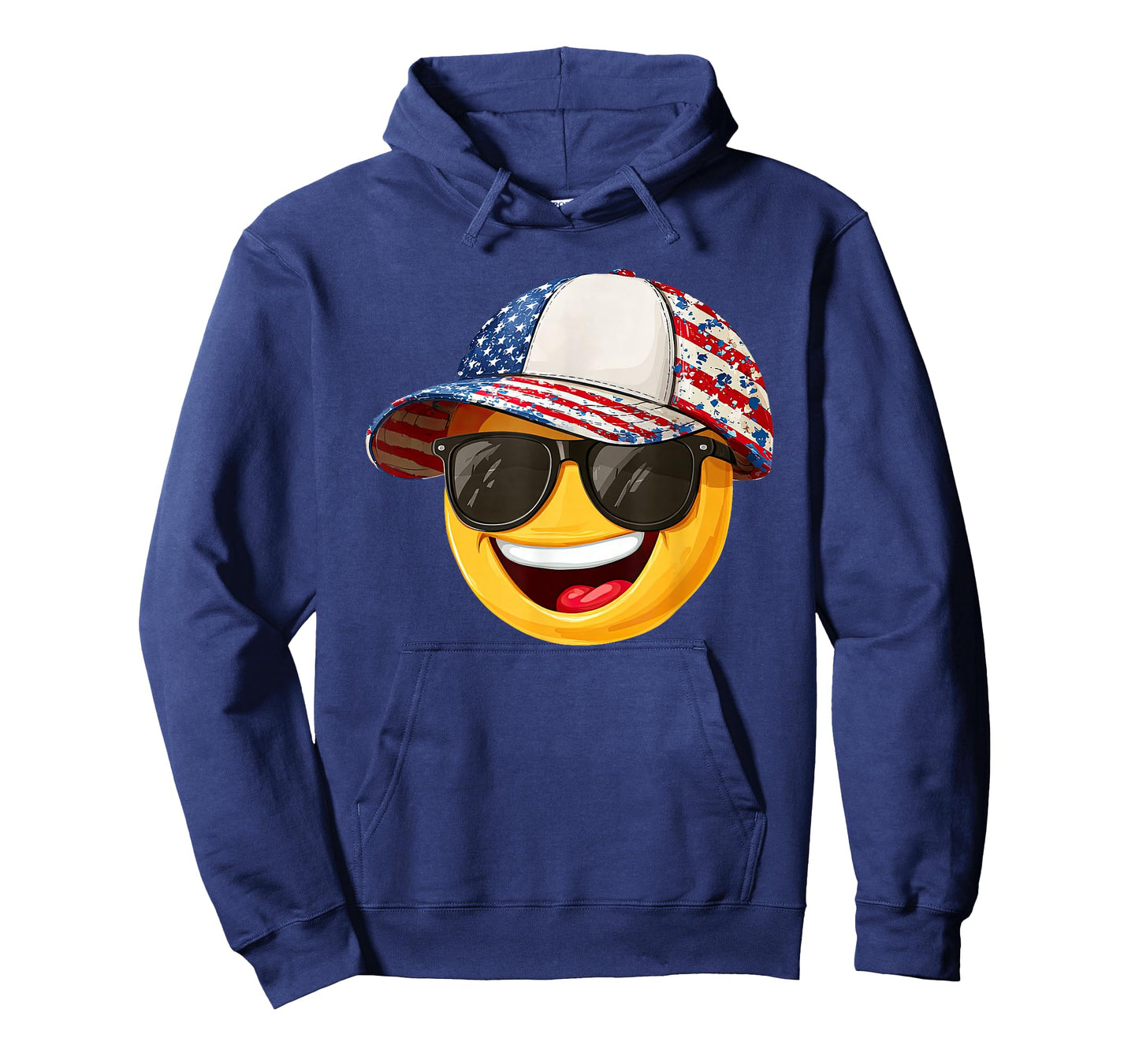 Cap Wear Costume with US Colors and Big Smiling Look T-Shirt