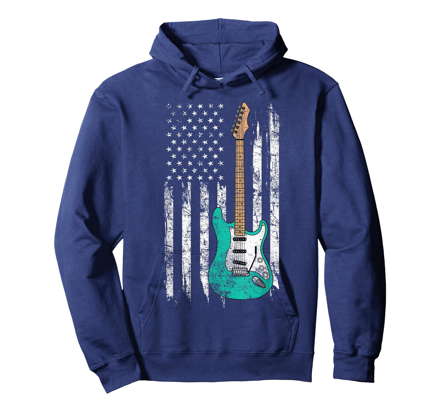 Vintage Guitar - American US Flag T-Shirt
