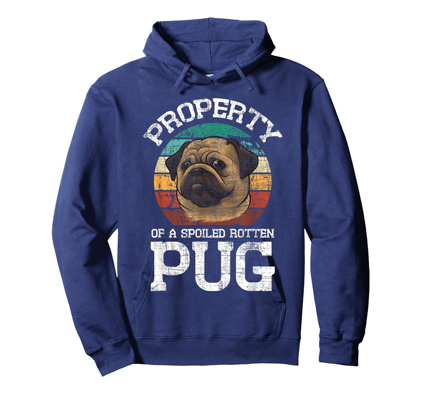 Property Of A Spoiled Rotten Pug - Retro Vintage Dog Owner Men Women T-Shirt