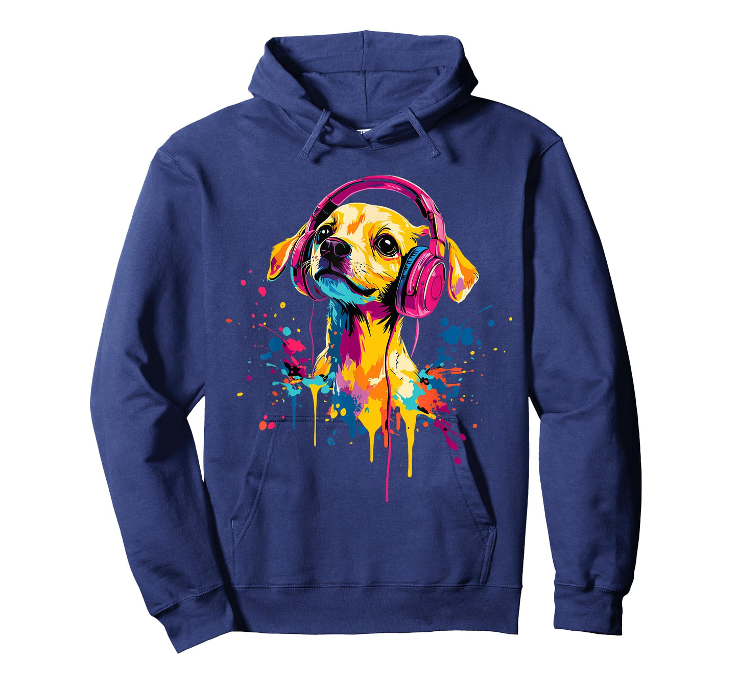 Chiweenie Lover Pop Art Wearing Headphones Funny Chiweenie T-Shirt