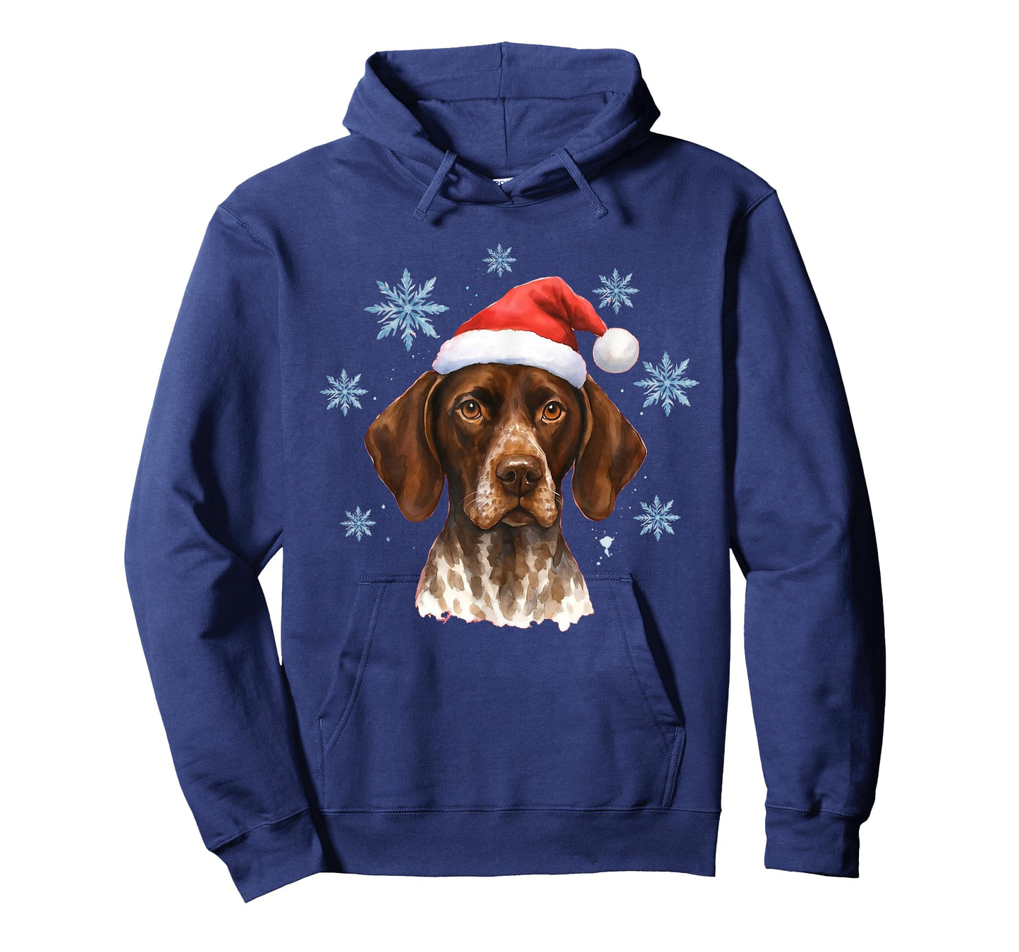 Santa German Shorthaired Pointer Christmas Winter GSP Dog T-Shirt