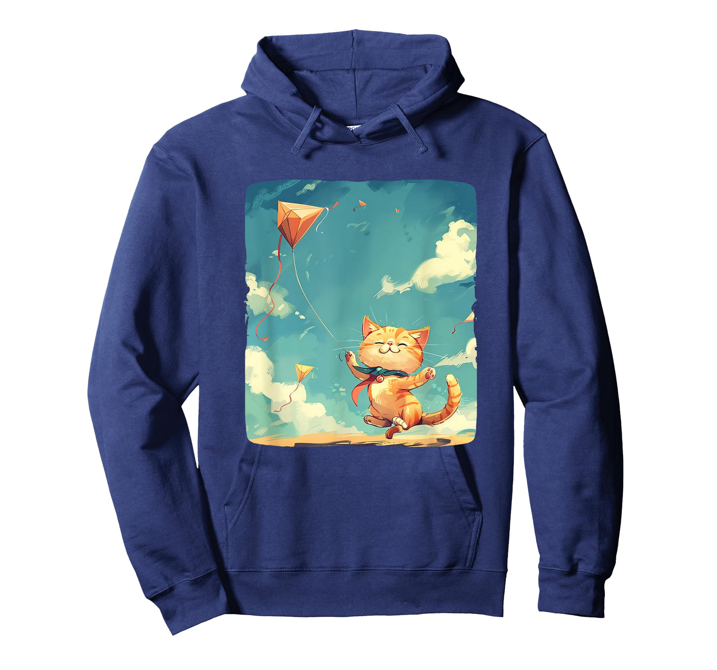 Cat Flies Kites Emblem for a Joyful Flight T-Shirt