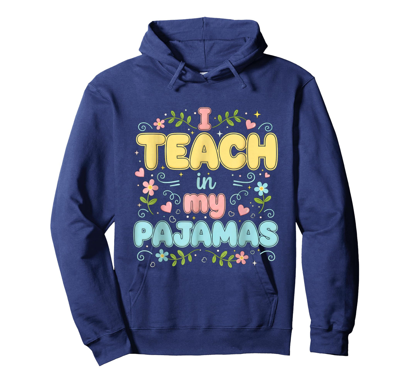 I Teach in My Pajamas Funny Online Virtual Teacher Homeschoo T-Shirt