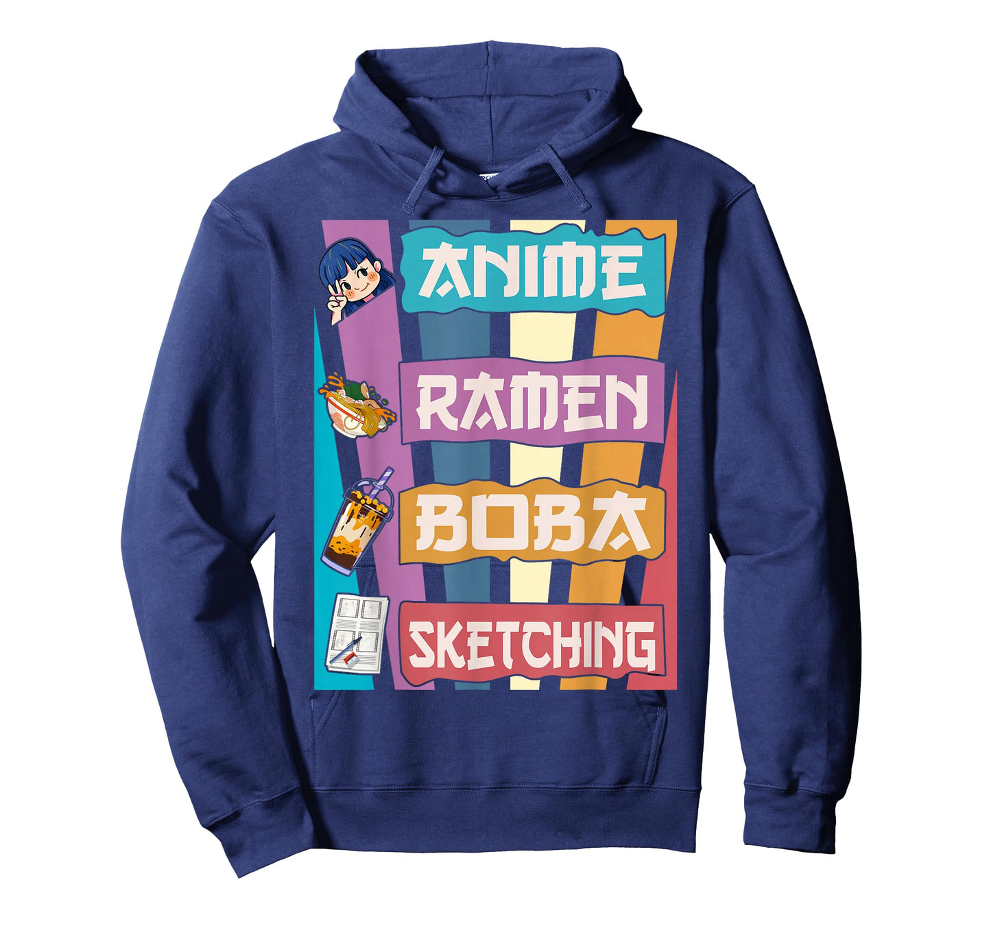 Anime Ramen Boba Sketching Kawaii Anime Lover Merch Gift T-Shirt