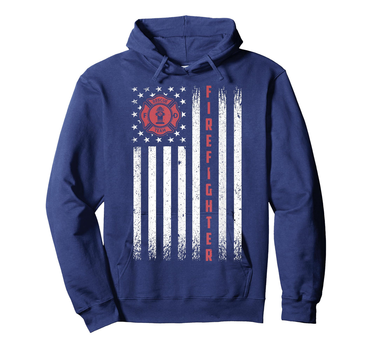Firefighter Patriotic Usa American Flag T-Shirt