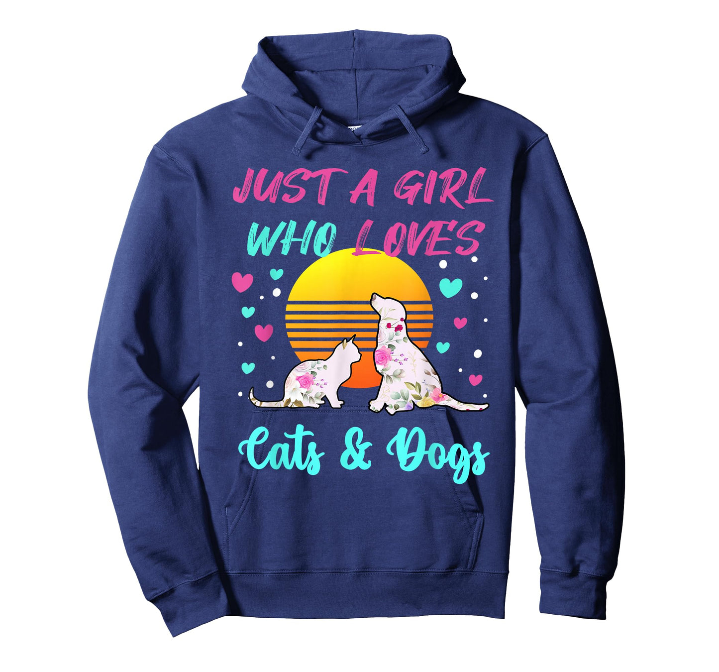 Just a Girl who Loves Cats and Dogs T-Shirt for Women T-Shirt