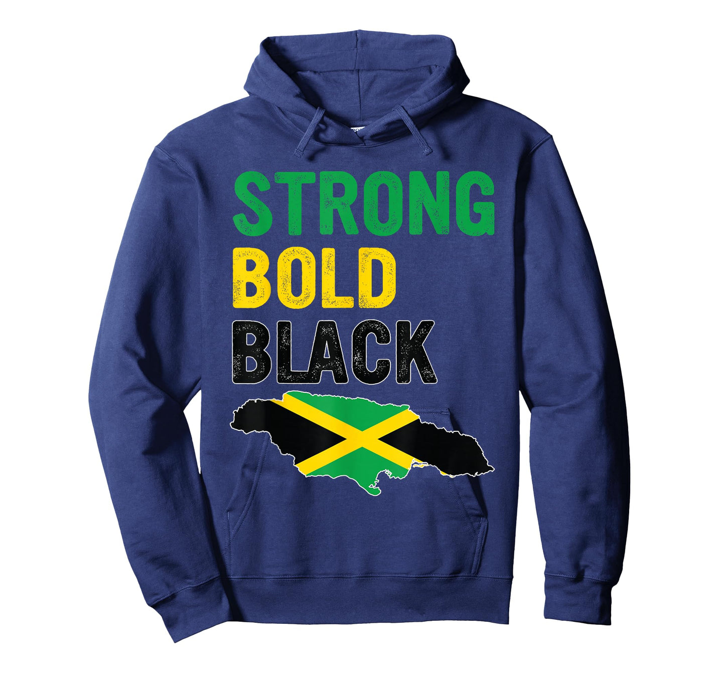 Jamaica Independence Day Strong Bold Black Jamaican Flag T-Shirt