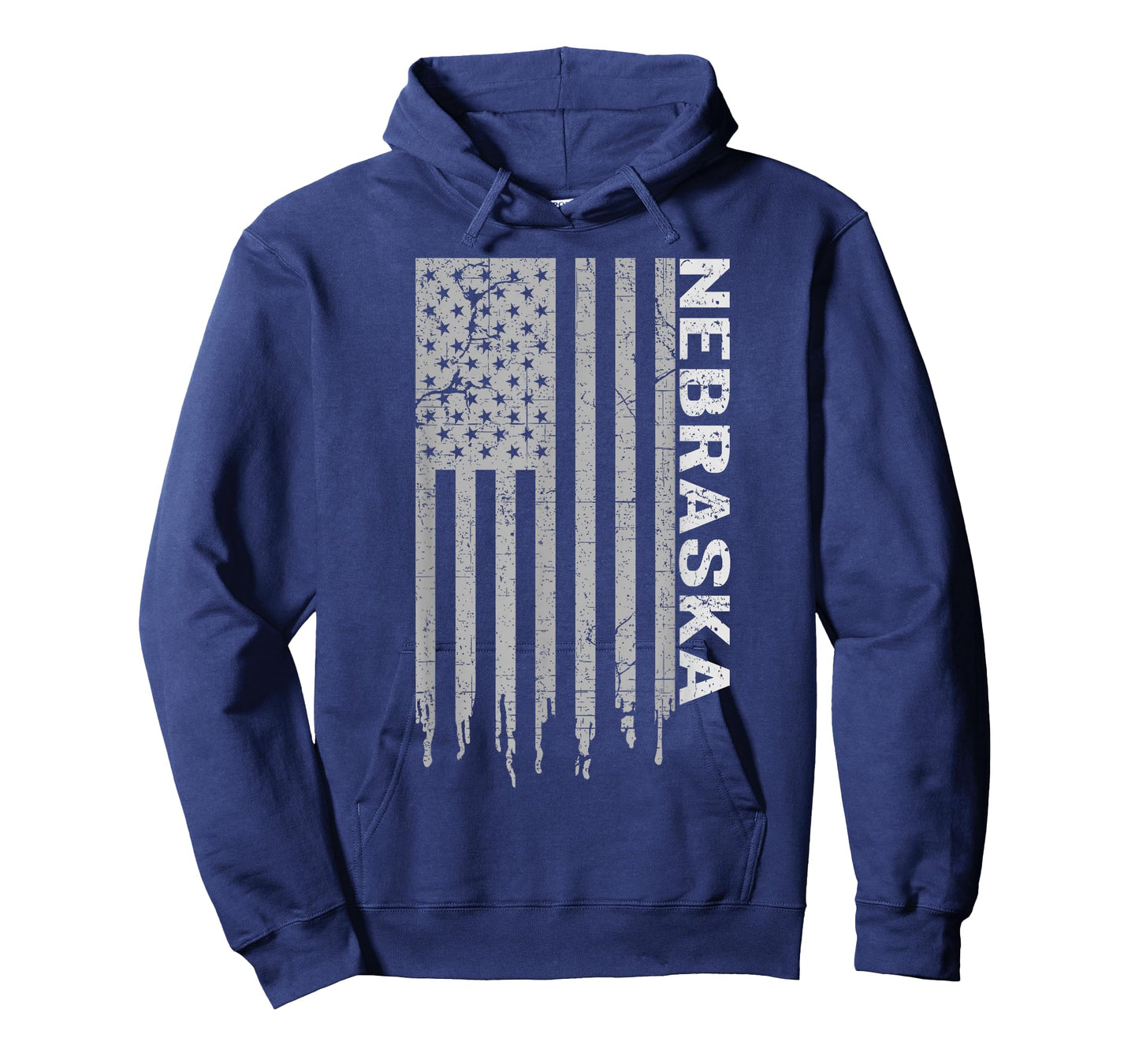 Distressed USA Flag Patriotic American From Nebraska T-Shirt
