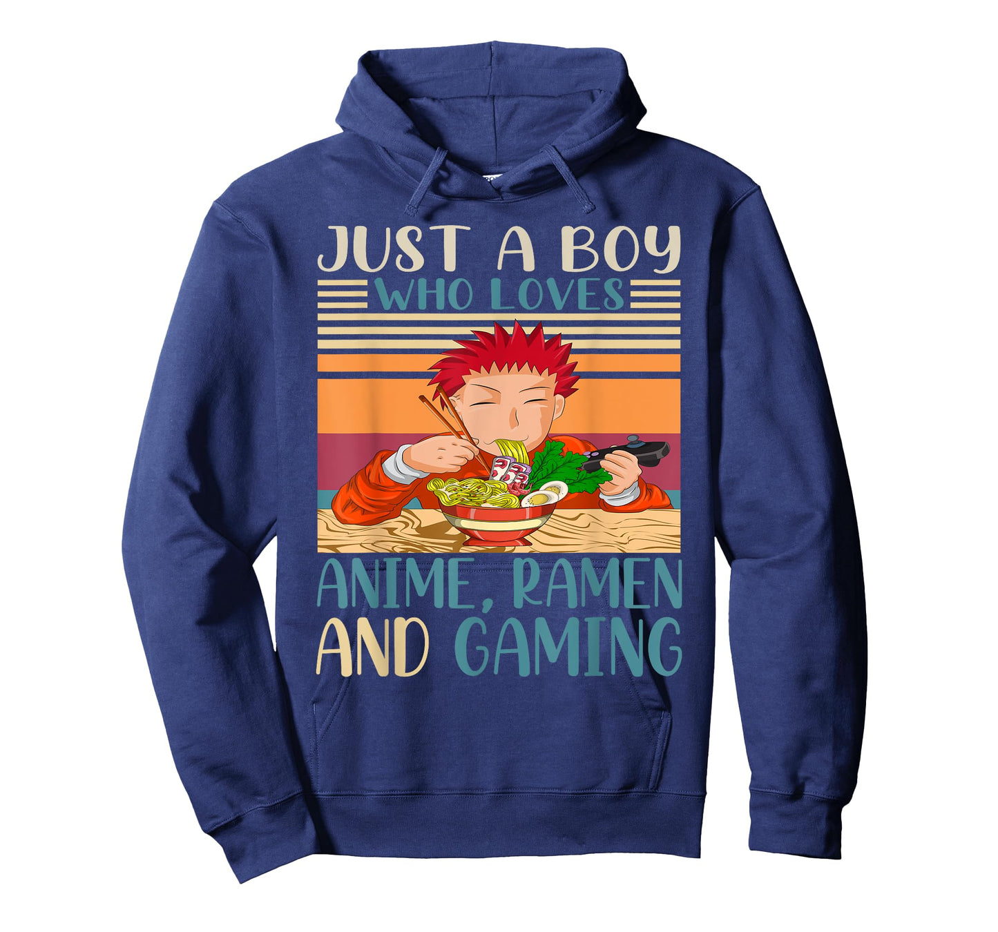 Just A Boy Who Loves Anime Ramen and Gaming Retro Anime T-Shirt