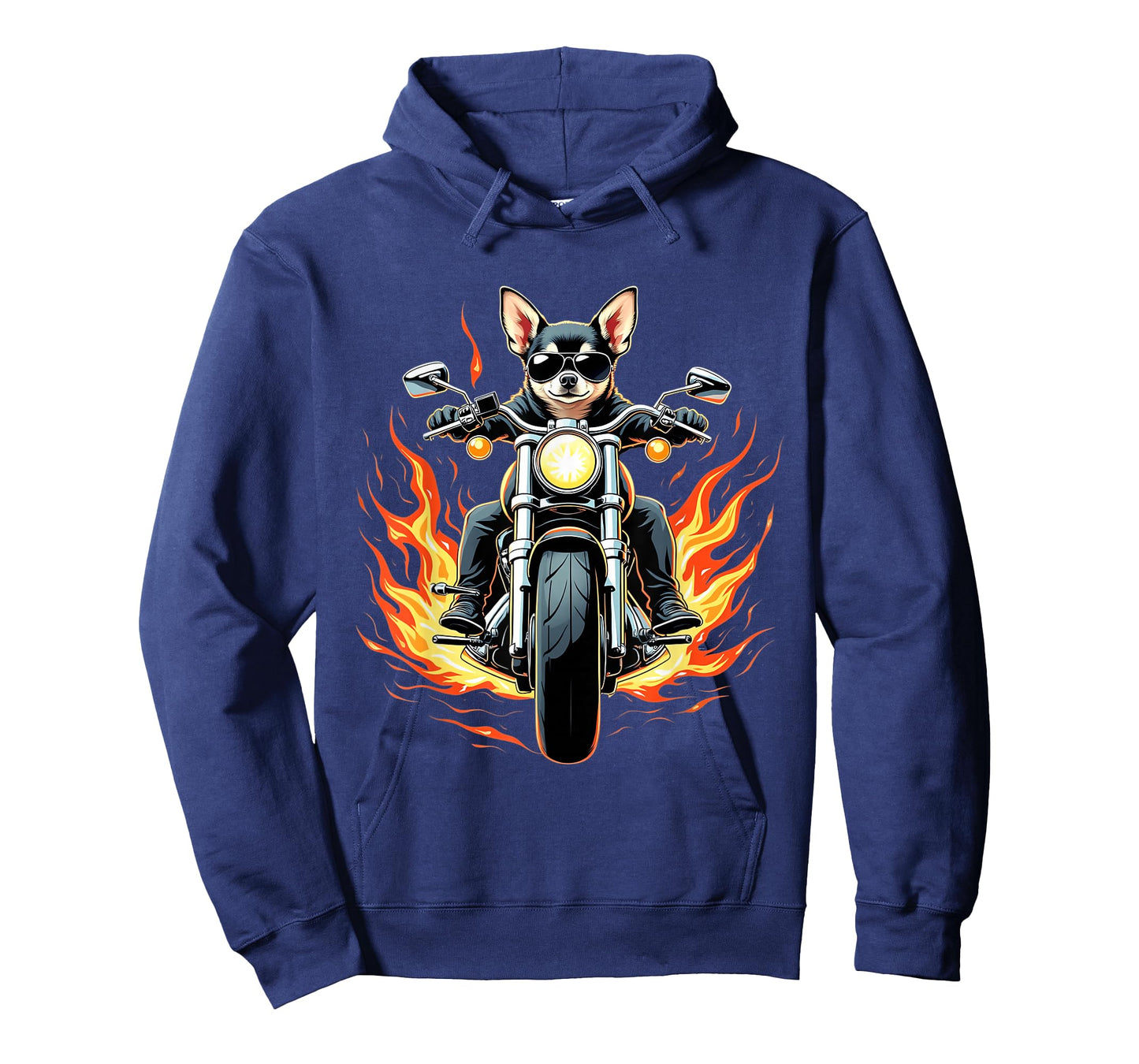 Funny Chihuahua Dog Riding a Motorcycle Chihuahua Lovers T-Shirt