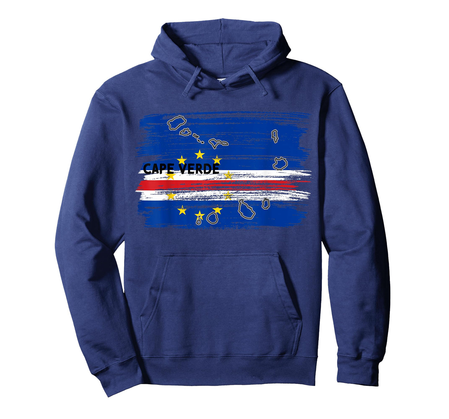 Cape Verdean flag drawing by brush, sketch of Cape Verde map T-Shirt