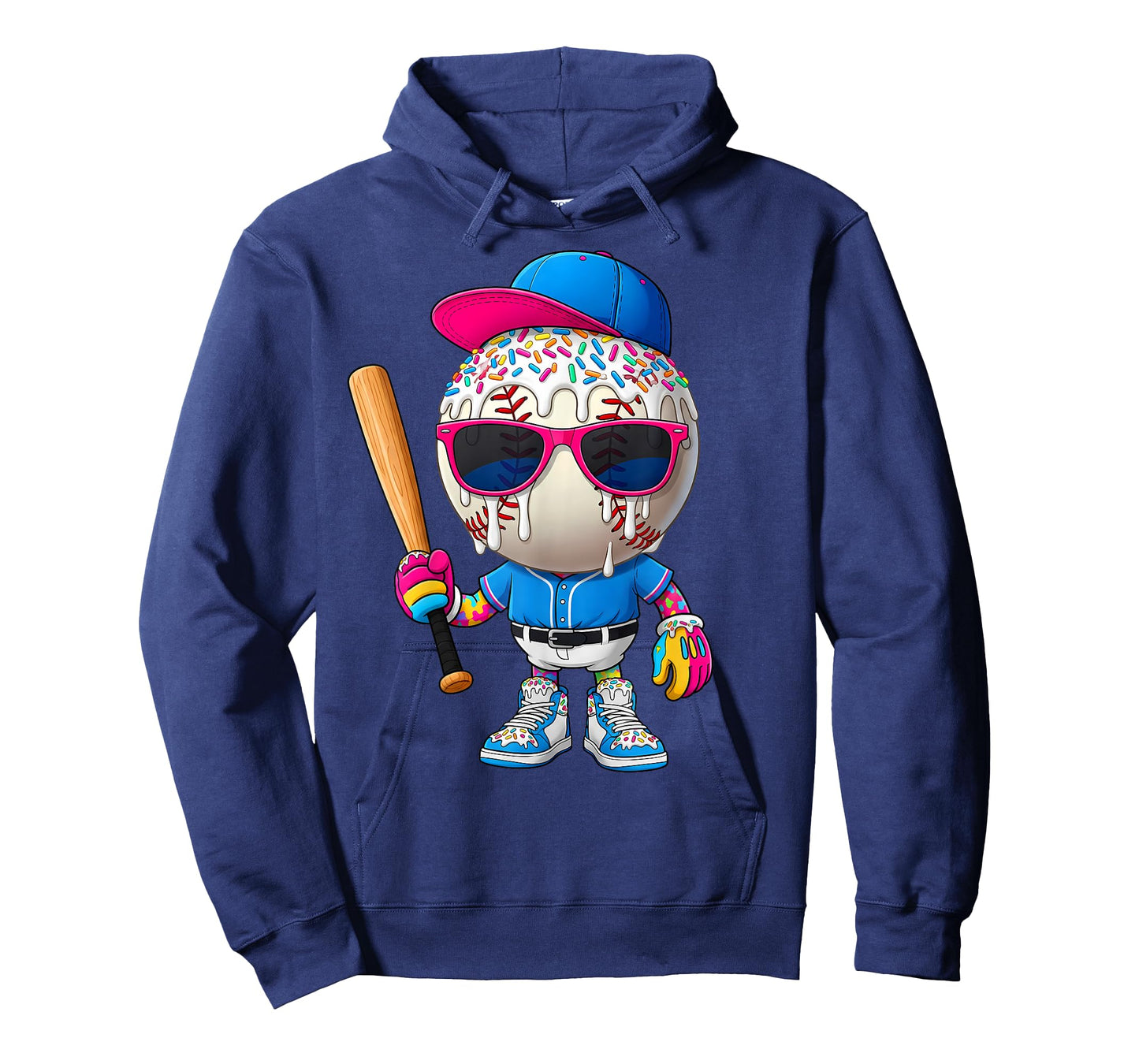 Funny Football Drip for Boys Kids Youth Dripping Ice Cream T-Shirt