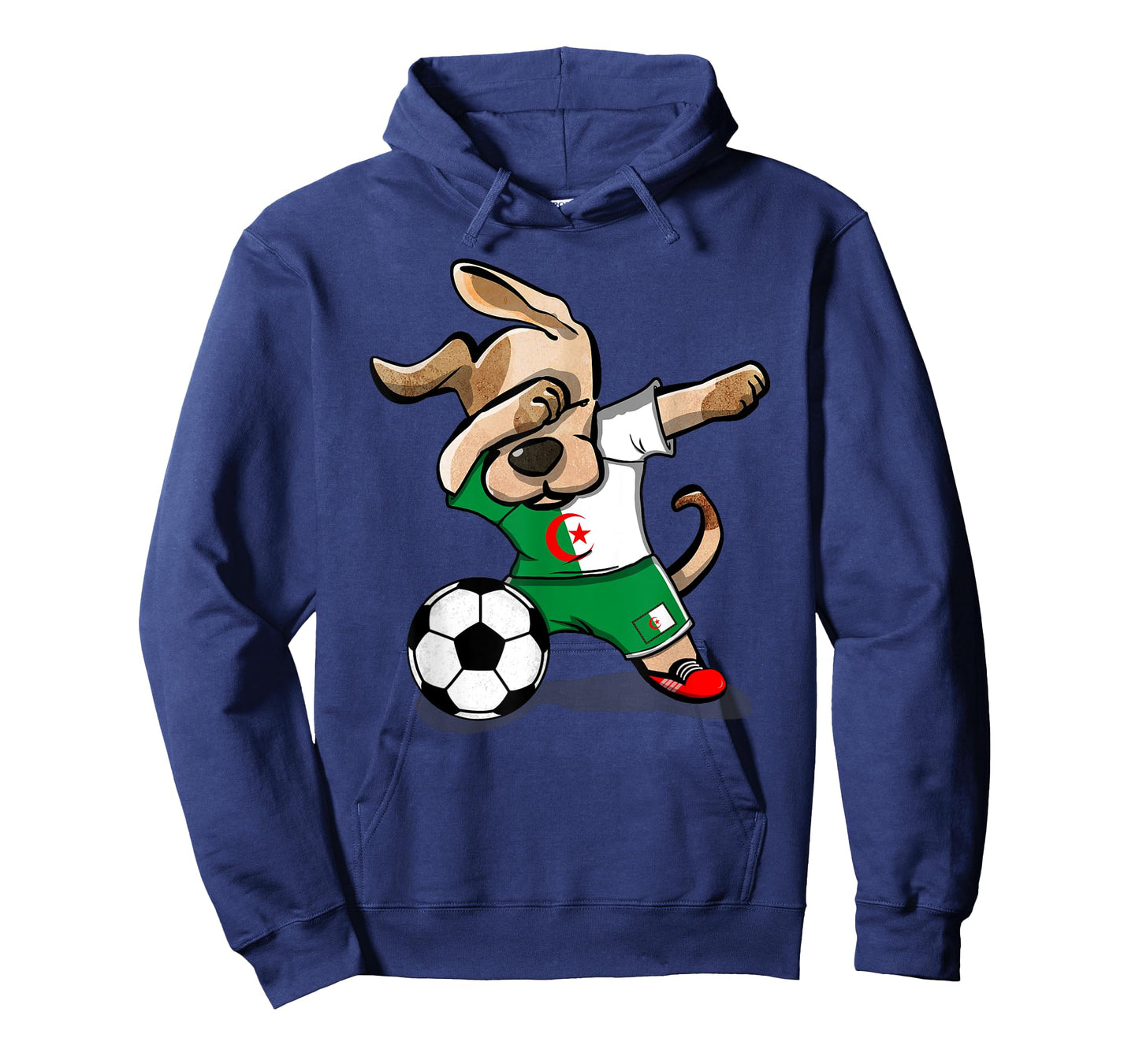 Dabbing Dog Algeria Soccer Jersey Algerian Football Lover T-Shirt