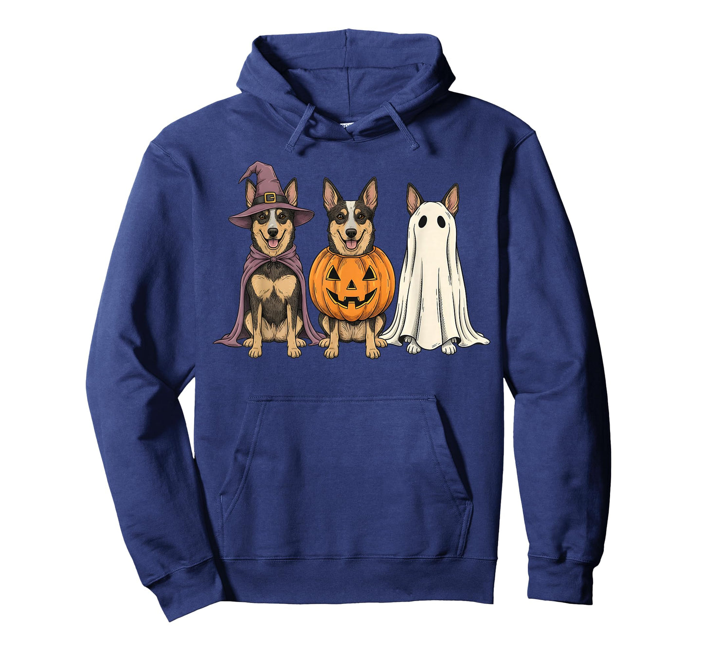 Spooky Ghost Australian Kelpie Pumpkin Halloween Dog Lover T-Shirt