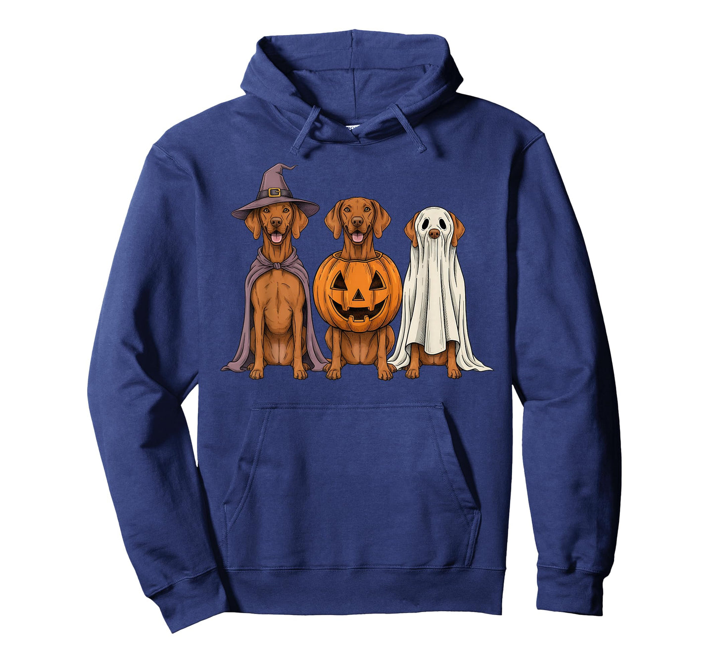 Spooky Ghost Vizsla Pumpkin Halloween Dog Lover T-Shirt