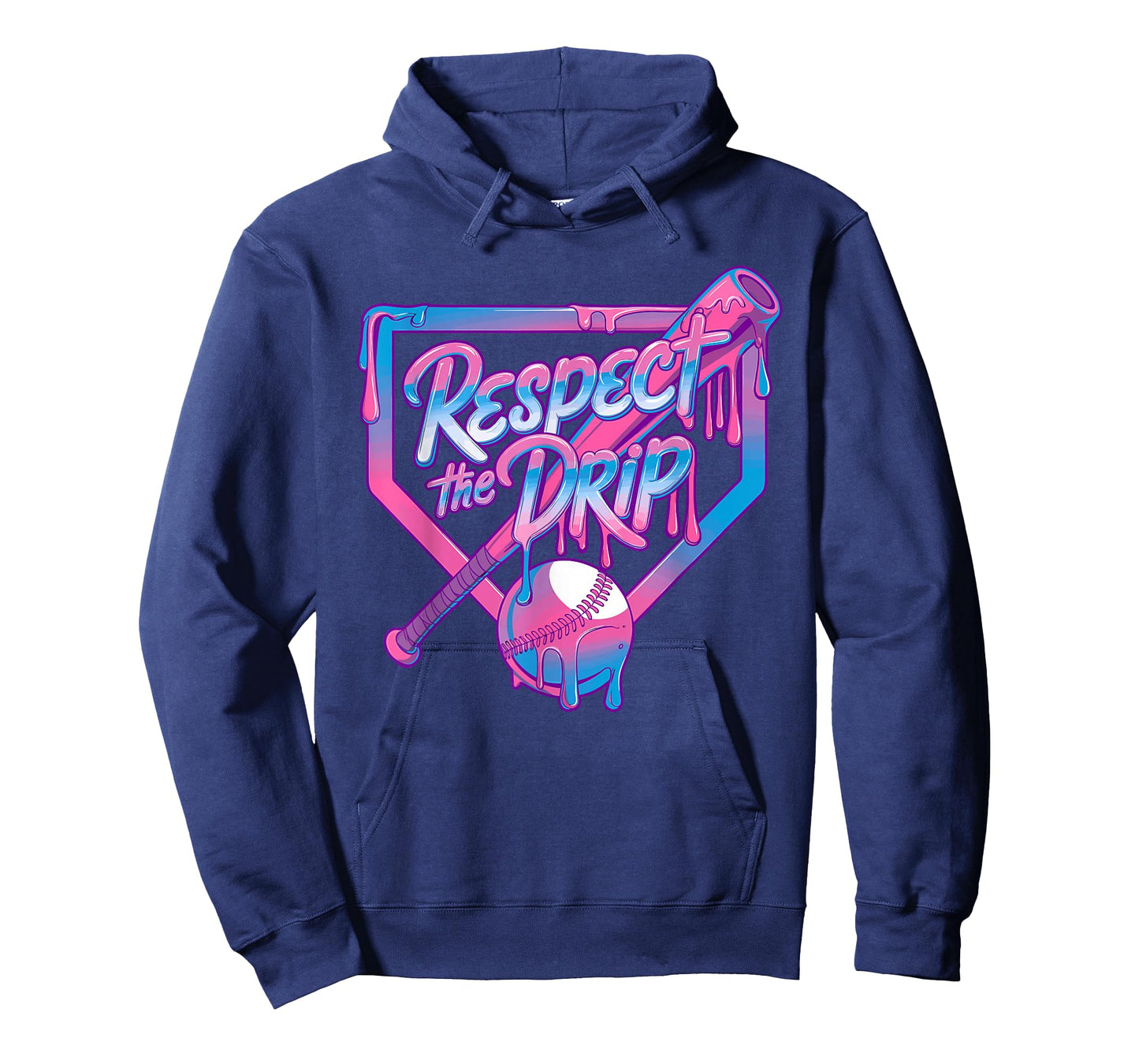 Respect The Drip Baseball Dripping Bat Home Plate Sports T-Shirt