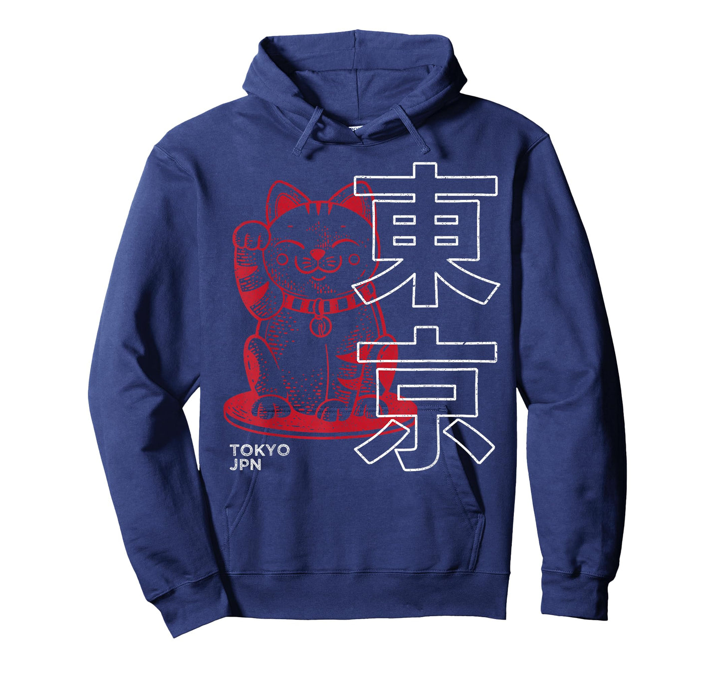 Maneki Neko Japanese Lucky Cat Kawaii Kanji Tokyo Japan T-Shirt