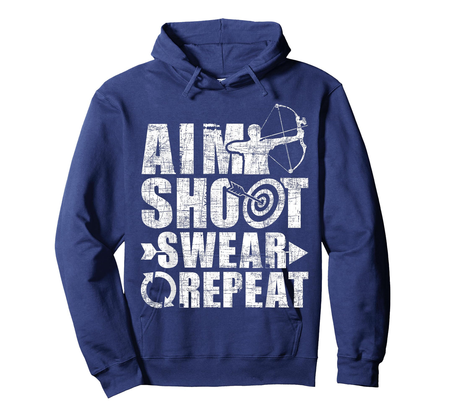 Aim Shoot Swear Repeat - Bow Arrow Archery Archer Bowhunter T-Shirt