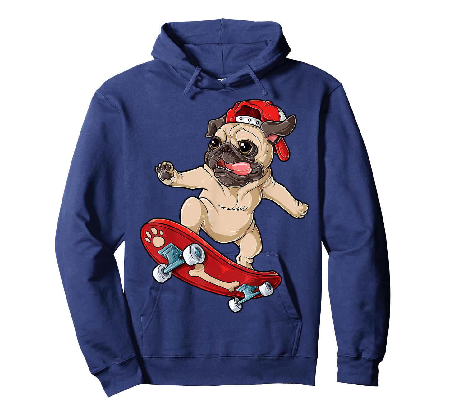 Pug Skateboard T shirt Dog Puppy Funny Skater Skateboarding T-Shirt for Men Women Girls Kids