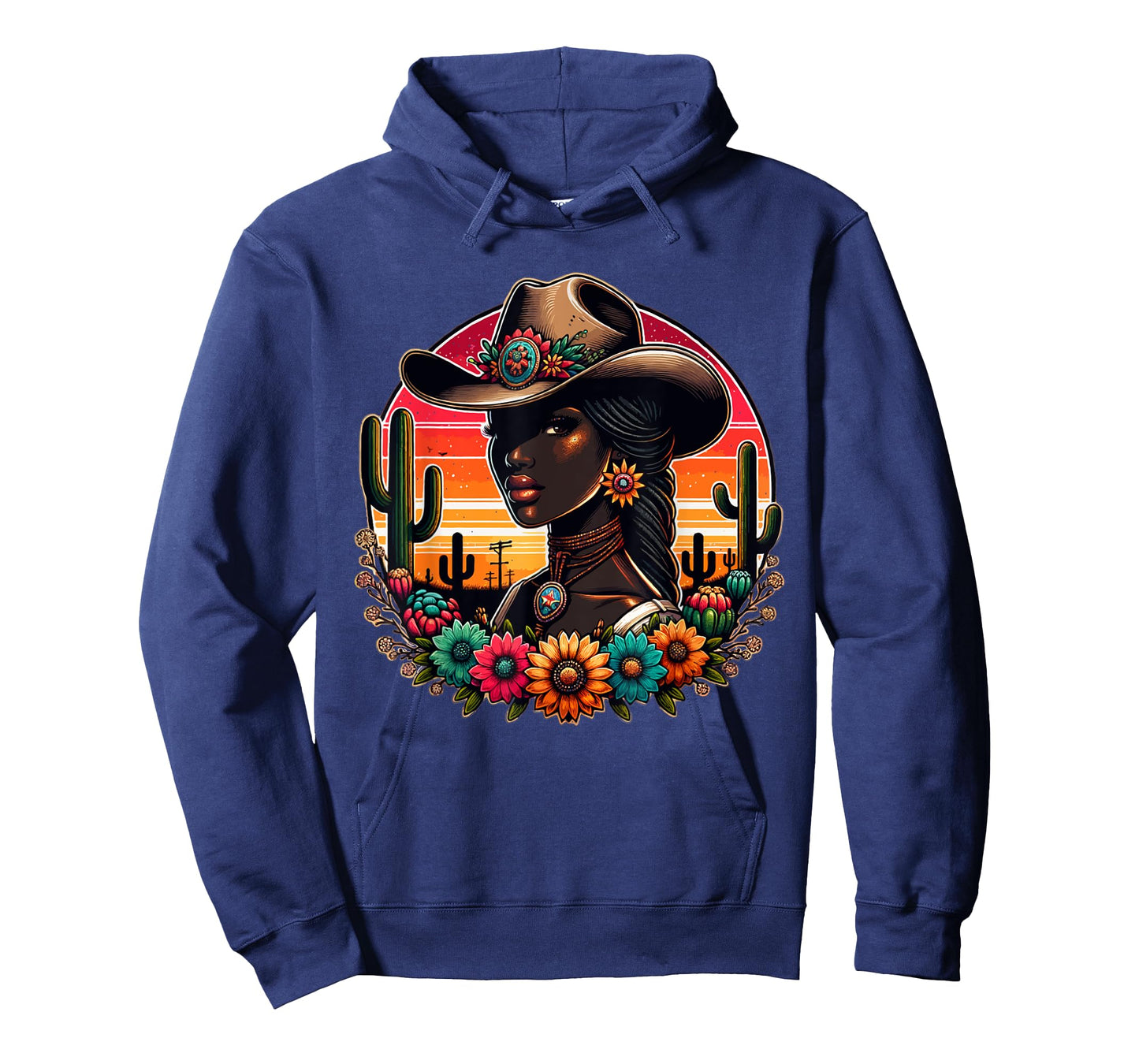 Black Cowgirl Western Rodeo Melanin Texas Woman Girl country T-Shirt