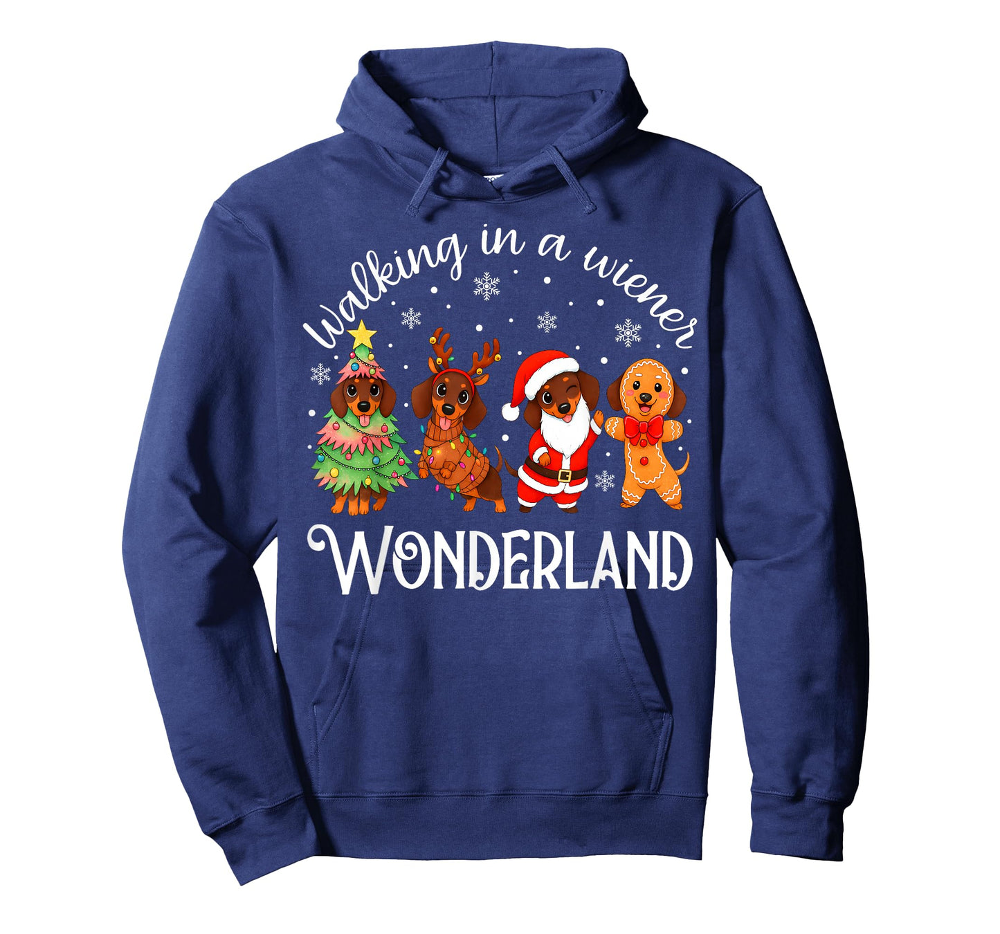 Walking in A Weiner Wonderland Funny Dachshund Christmas T-Shirt