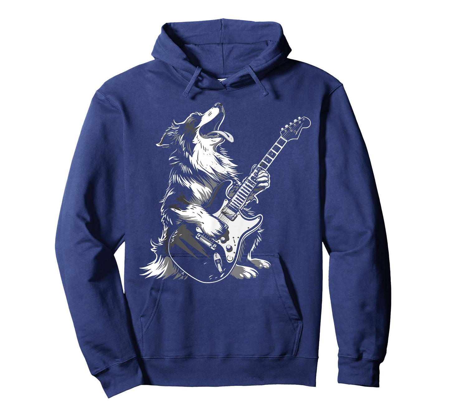 Dog Guitarist Guitar - Australian Shepherd Dad Mom T-Shirt