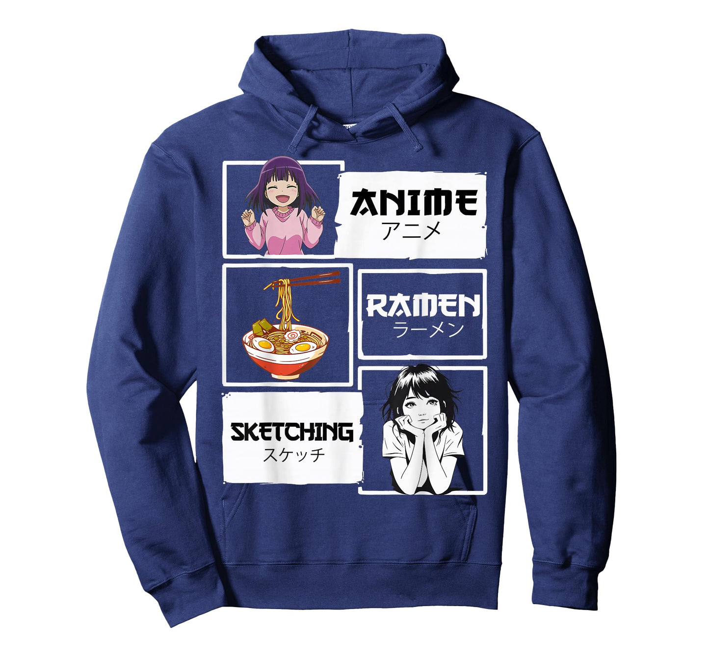 Japan Boba Manga Kawaii Anime Ramen Sketching Unisex-Adult T-Shirt - Black, Small
