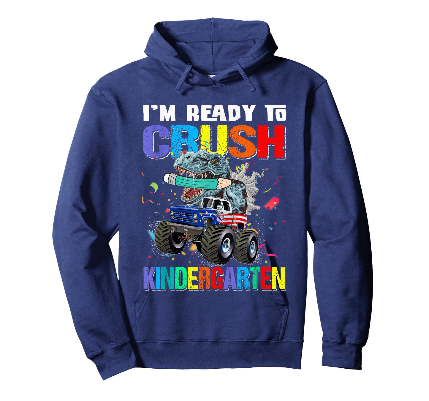 I'm Ready To Crush Kindergarten Monster Truck Dinosaur Boys T-Shirt