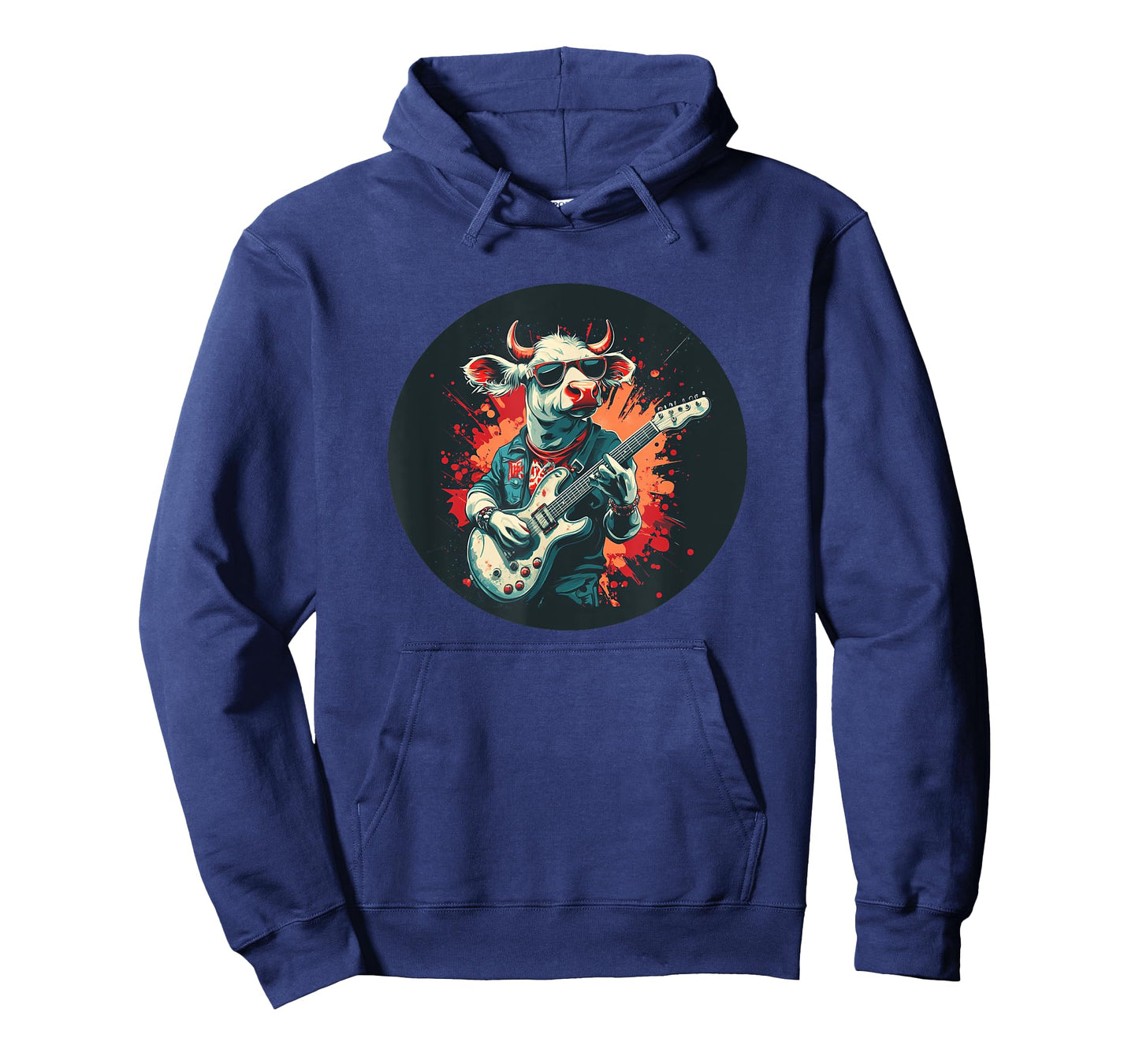 Rocking Cow with Cool Electric Guitar and Sunglasses Costume T-Shirt