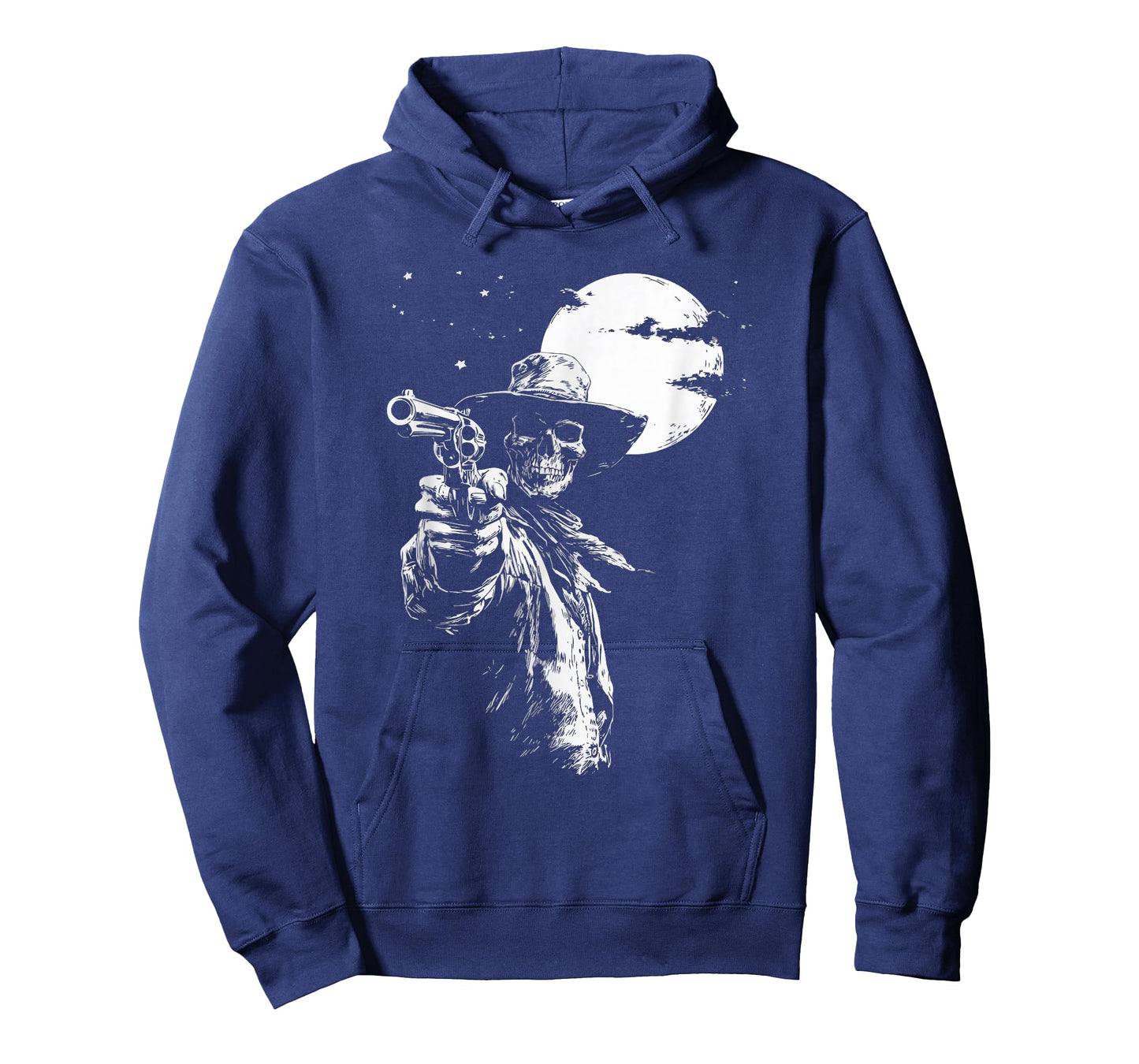 Skeleton Cowboy Gunslinger Moon Goth Outlaw Western Gothic T-Shirt