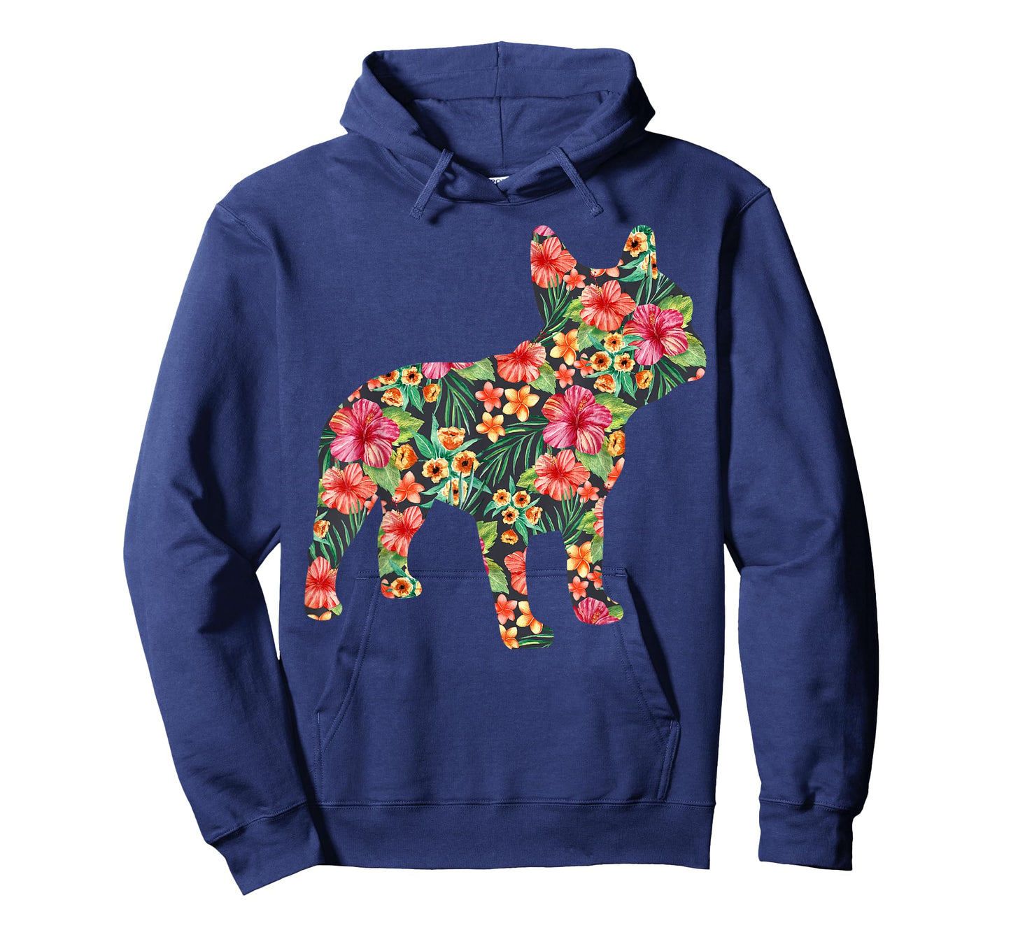 French Bulldog Flower Floral Frenchie Dog Silhouette Dog Pet T-Shirt