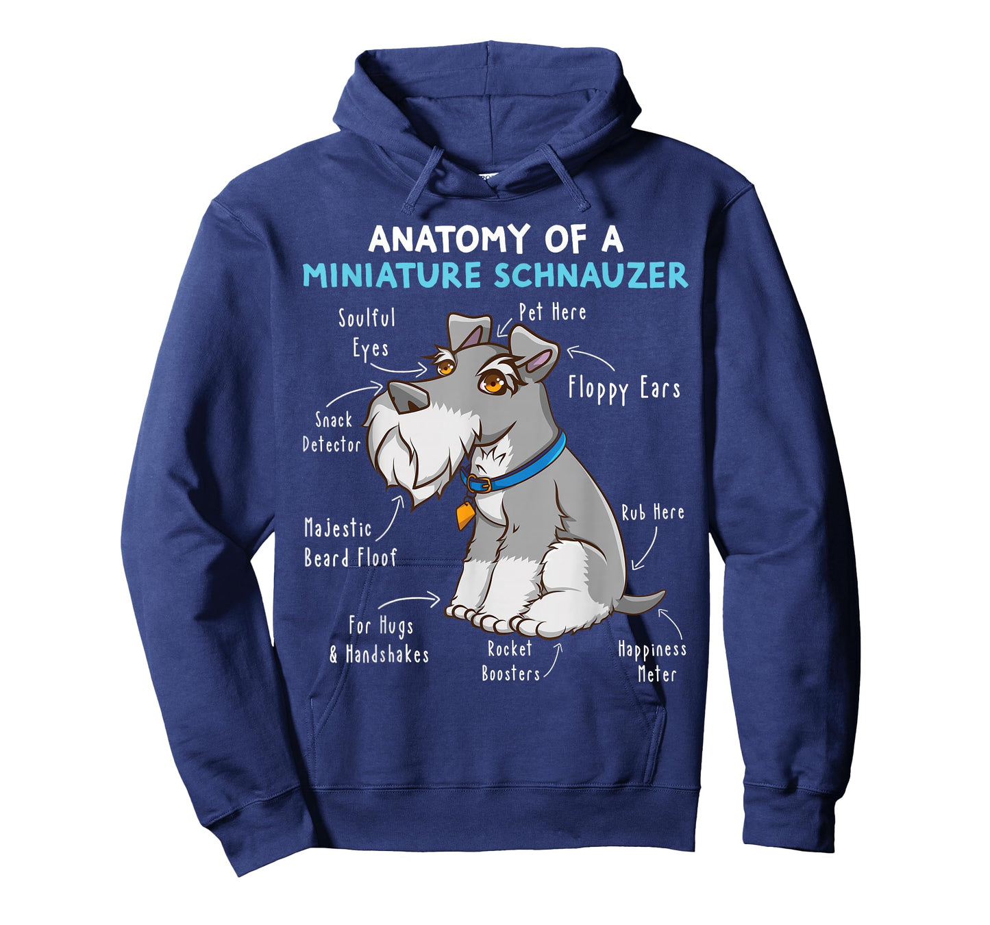 Anatomy Of A Miniature Schnauzer Cute Miniature Schnauzer T-Shirt