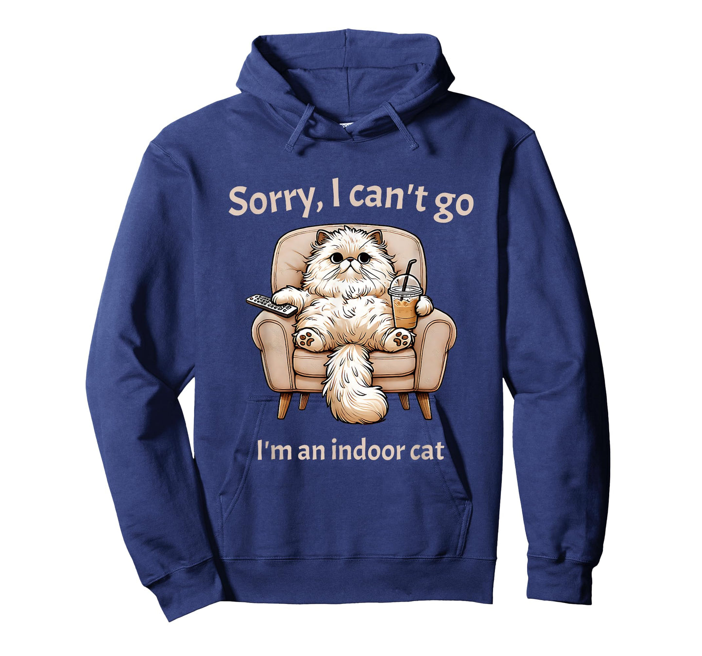 Indoor Cat Sorry I Can't Go Introvert Humor T-Shirt