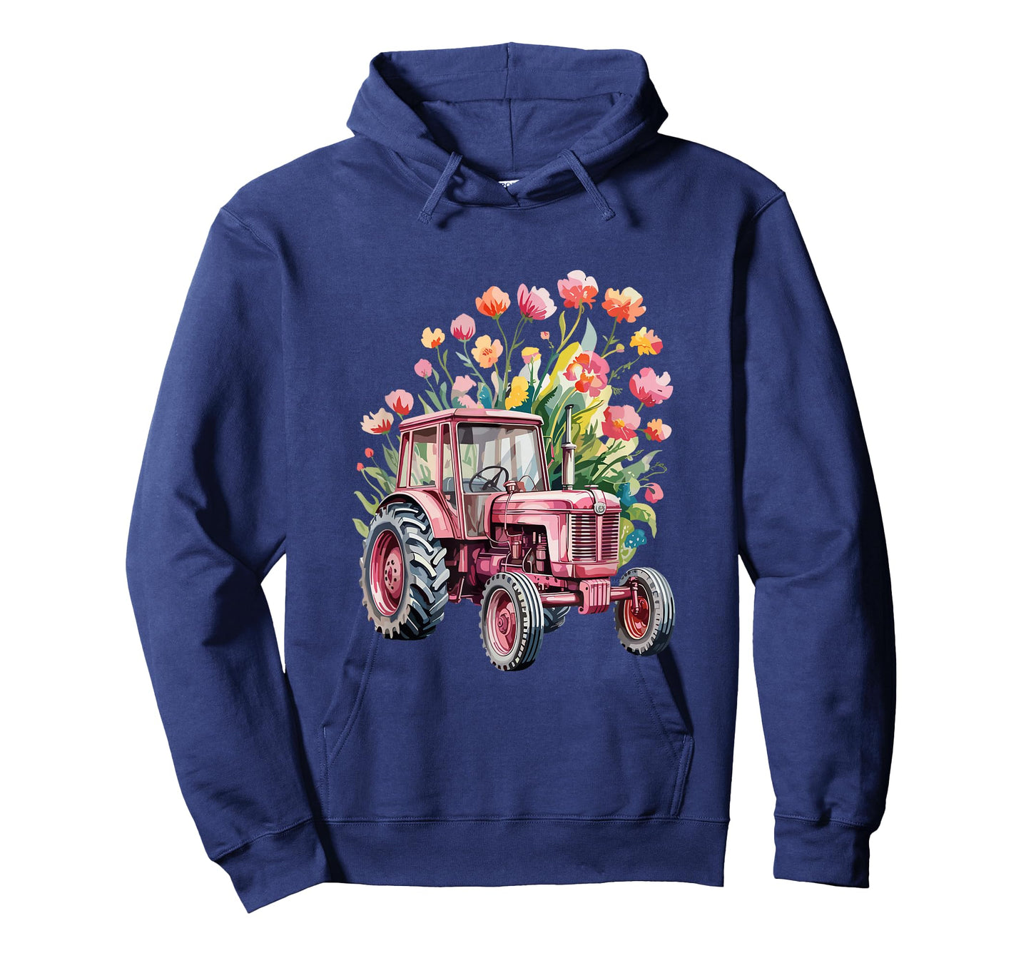 Floral Flower Pink Tractor Country Farm Girl T-Shirt