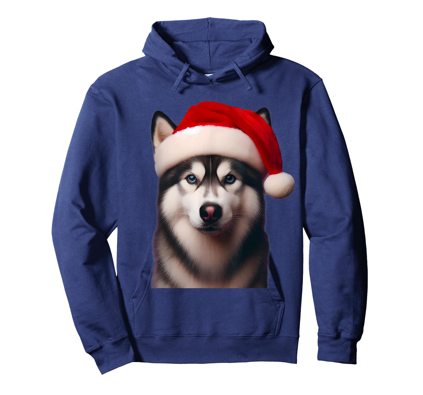 Siberian Husky With Santa Hat Christmas Xmas Dog Owner Lover T-Shirt